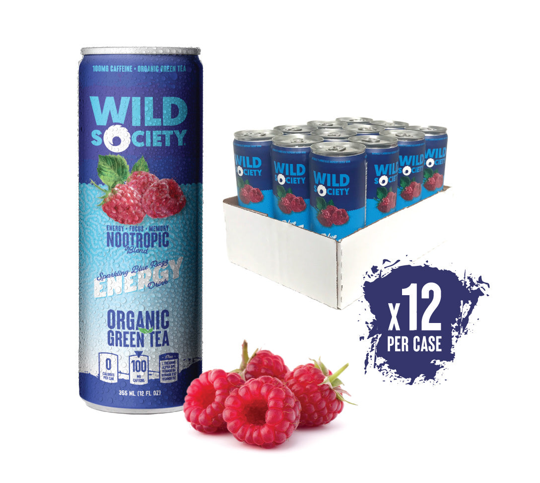 NATURAL ENERGY DRINKS - Blue Raspberry - Wholesale Case
